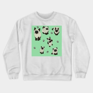 Minty Siamese Kittens Crewneck Sweatshirt